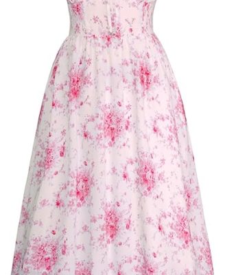 Scarlet Darkness Summer Dresses for Women 2025 Floral Corset Dress Long Milkmaid Dress